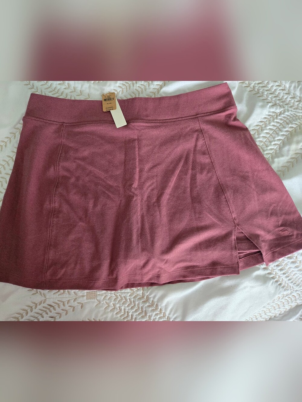 NWT PINK Victoria's Secret WASHED Maroon COLOR Athletic Skort